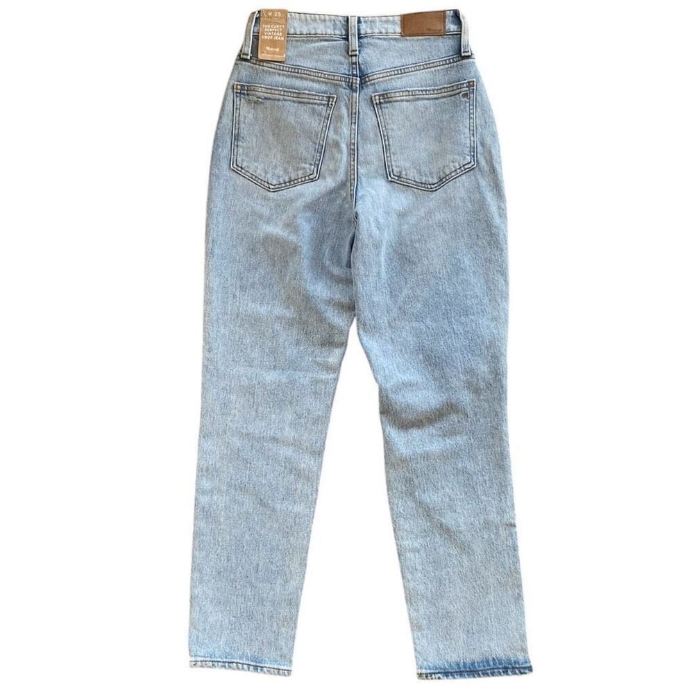 Madewell The Curvy Perfect Vintage Crop Light Wash Distressed Jean NWT Size 25 - Picture 2 of 6
